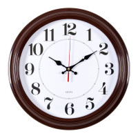 Часы настенные Бюрократ WALLC-R85P коричневый/белый