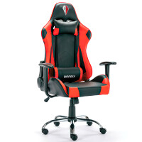 Кресло офисное Brabix Hunter GM-130 черный/красный (532797)