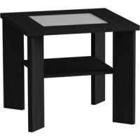 Журнальный стол MetalDesign Смарт MD 735.01.11 корпус-черный/ стекло-белый