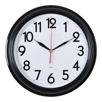 Часы настенные Бюрократ WALLC-R86P черный/белый