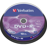 Диск DVD+R Verbatim 4.7GB 43498