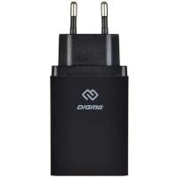 Зарядное устройство Digma DGWC-2U-QC3.0-BK
