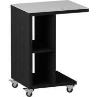 Журнальный стол MetalDesign Смарт MD 741.01.11 корпус-черный/ стекло-белый