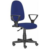 Кресло офисное Brabix Prestige Ergo MG-311 ткань черно-синий (531876)