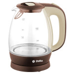 Чайник электрический Delta DL-1203 коричневый/бежевый
