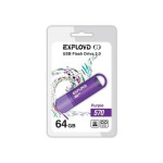 Флэш-накопитель Exployd 64GB-570-пурпур