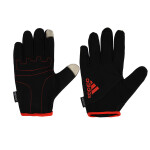 Перчатки для фитнеса с пальцами Adidas Essential ADGB-12421RD (черно-красные, размер S)