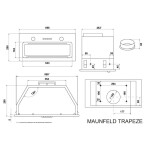 Встраиваемая вытяжка Maunfeld Trapeze 603EM нержавеющая сталь