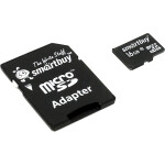 Карта памяти Smartbuy MicroSDHC Class10 16GB+SD адаптер