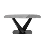 Обеденный стол Stool Group Аврора 160*90 керамика черная