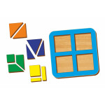 Развивающая игрушка Woodland Рамка-вкладыш Сложи квадрат (064202)