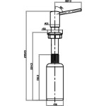 Дозатор для жидкого мыла Omoikiri OM-02-PVD-GM (4995006) вороненая сталь