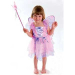 Костюм Фея (2-6 лет) фиолетовое платье + крылья + волшебная палочка Н62363