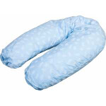 Подушка для беременных Mama's Helper двойной наполнитель голубой/перышки (ART0032)