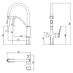 Смеситель для кухни Lemark LM3074C-Gray