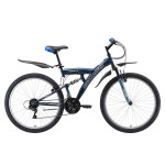 Велосипед Challenger Mission FS 26 синий/белый/голубой (2018-