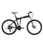 Велосипед Stark 2019 Cobra 26.2 D черный/красный/серый (
