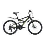 Велосипед Stark 2019 Rocket 24.2 FS D черный/зеленый H00