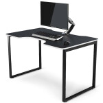 Компьютерный стол WARP St ST1-WT черный/белый