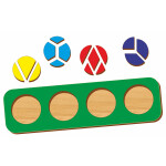 Развивающая игрушка Woodland Рамка-вкладыш Дроби (061404)