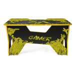 Компьютерный стол Generic Comfort Gamer2/VS/NY черный/желтый