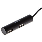 Разветвитель USB 2.0 Buro BU-HUB4-0.5R-U2.0 черный