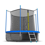 Батут Evo Jump Internal 8ft Sky синий с внутренней сеткой, лестницей и нижней сетью