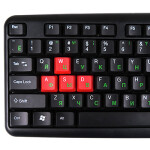 Клавиатура Nakatomi KN-02U черный/красный