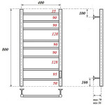 Электрический полотенцесушитель Point PN10848B
