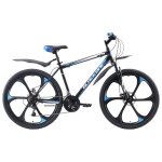 Велосипед Black One Onix 26 D FW черный/голубой/серебристый