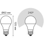 Упаковка светодиодных ламп Gauss 23212x10