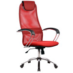 Компьютерное кресло Метта BK 8 CH 22 красная сетка/хром
