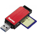 Устройство чтения карт памяти USB3.0 Hama H-123902 красный (00123902)