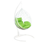 Кресло подвесное Leset ЭВА каркас Белый/ подушка Зеленое яблоко