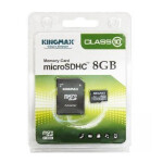 Карта памяти Kingmax MicroSDHC 8GB Class10 + SD адаптер