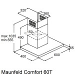 Встраиваемая вытяжка Maunfeld Comfort 60 T black