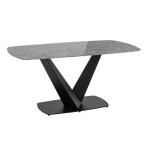 Обеденный стол Stool Group Аврора 160*90 керамика черная