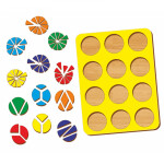 Развивающая игрушка Woodland Рамка-вкладыш Дроби 12 кругов (061302)