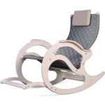 Кресло-качалка Мебелик Тенария 2 серый/белый ясень