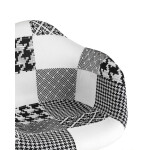 Кресло Stool Group Eames пэчворк Y809 bw черный/белый