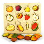 Развивающая игрушка Woodland Рамка-вкладыш Овощи, фрукты, ягоды (111401)