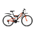 Велосипед Altair MTB FS 26 1.0 16 серый\оранжевый 26 (RBK