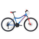 Велосипед Black One Ice 24 D голубой/красный/серебристый (H0