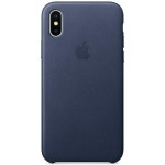 Чехол для телефона Apple iPhone X Leather Case MQTC2ZM/A Midnight Blue