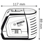 Линейный лазерный нивелир Bosch GLL 2-50 + вкладка под L-Boxx 0.601.063.104