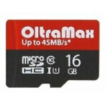 Карта памяти OltraMax microSDXC Class 10 UHS-1 45MB/s 64GB + SD adapter