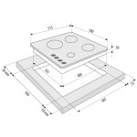 Встраиваемая газовая варочная панель Krona Ardore 60 WH