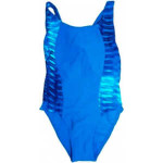 Купальник детский спортивный для бассейна Atemi BG5 6, синий с принтованными вставками. р-р: 28