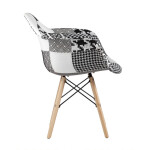 Кресло Stool Group Eames пэчворк Y809 bw черный/белый