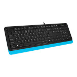 Клавиатура A4Tech FK 10 черный/синий